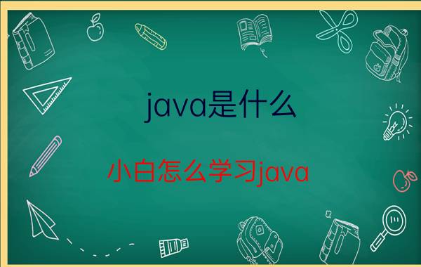 java是什么 小白怎么学习java？